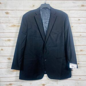 Michael Kors Men Kris Wool Blend Natural Stretch Blazer Black 50Long